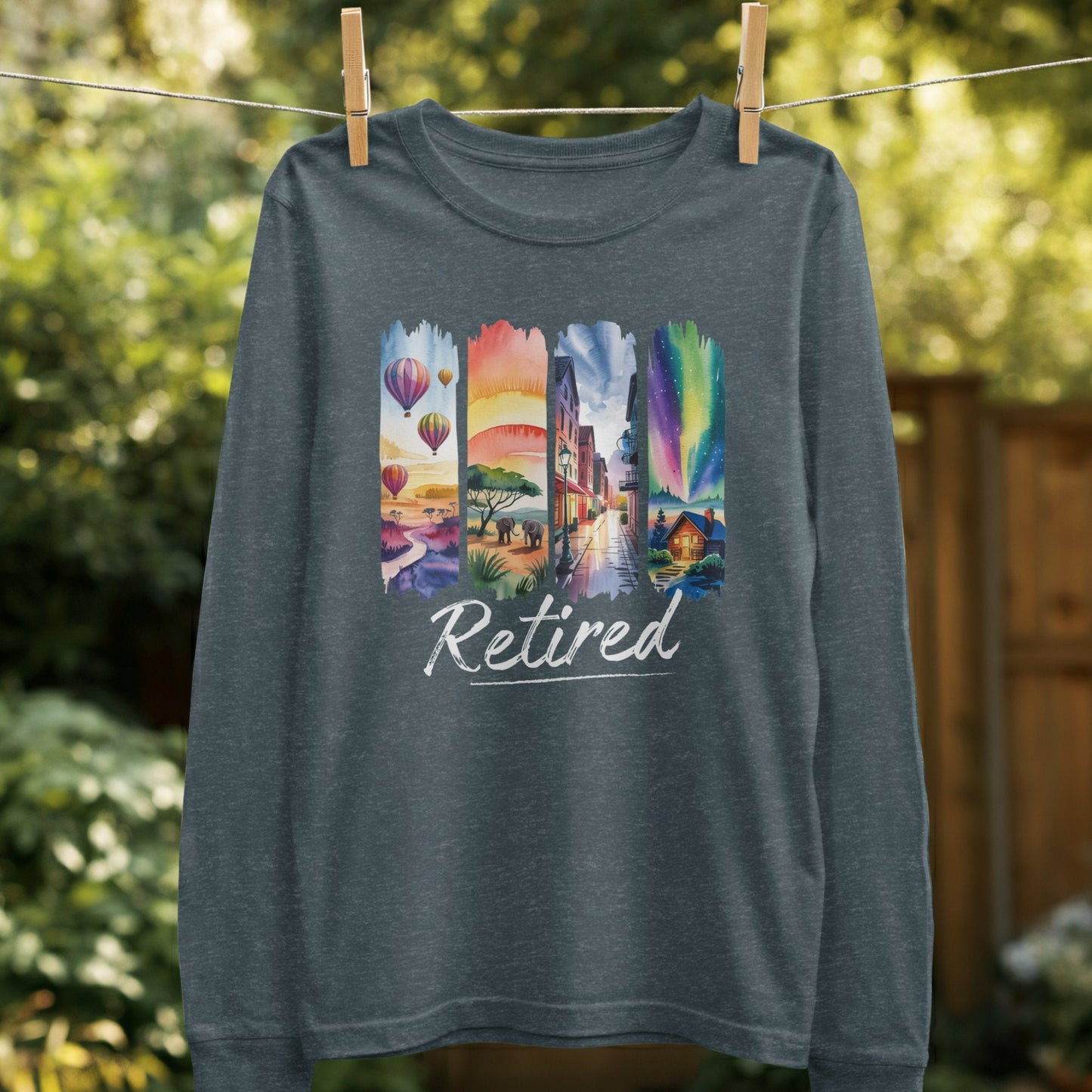 Retired Scenic Journey Print on Comfortable Shirt product