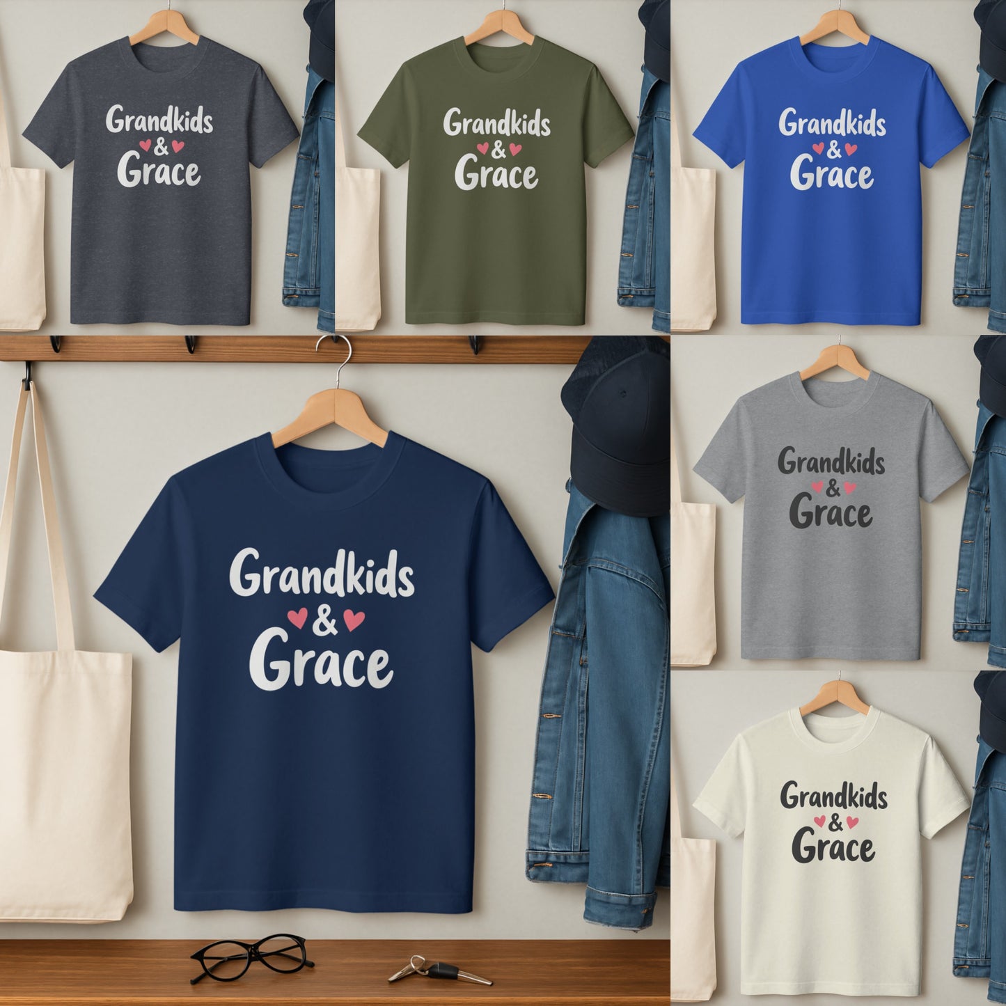 Grandkids and Grace Heart Design Clothing Product