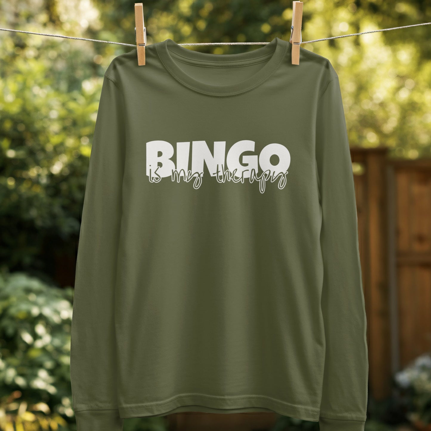 BINGO Is My Therapy Printed Long Sleeve Shirt product type