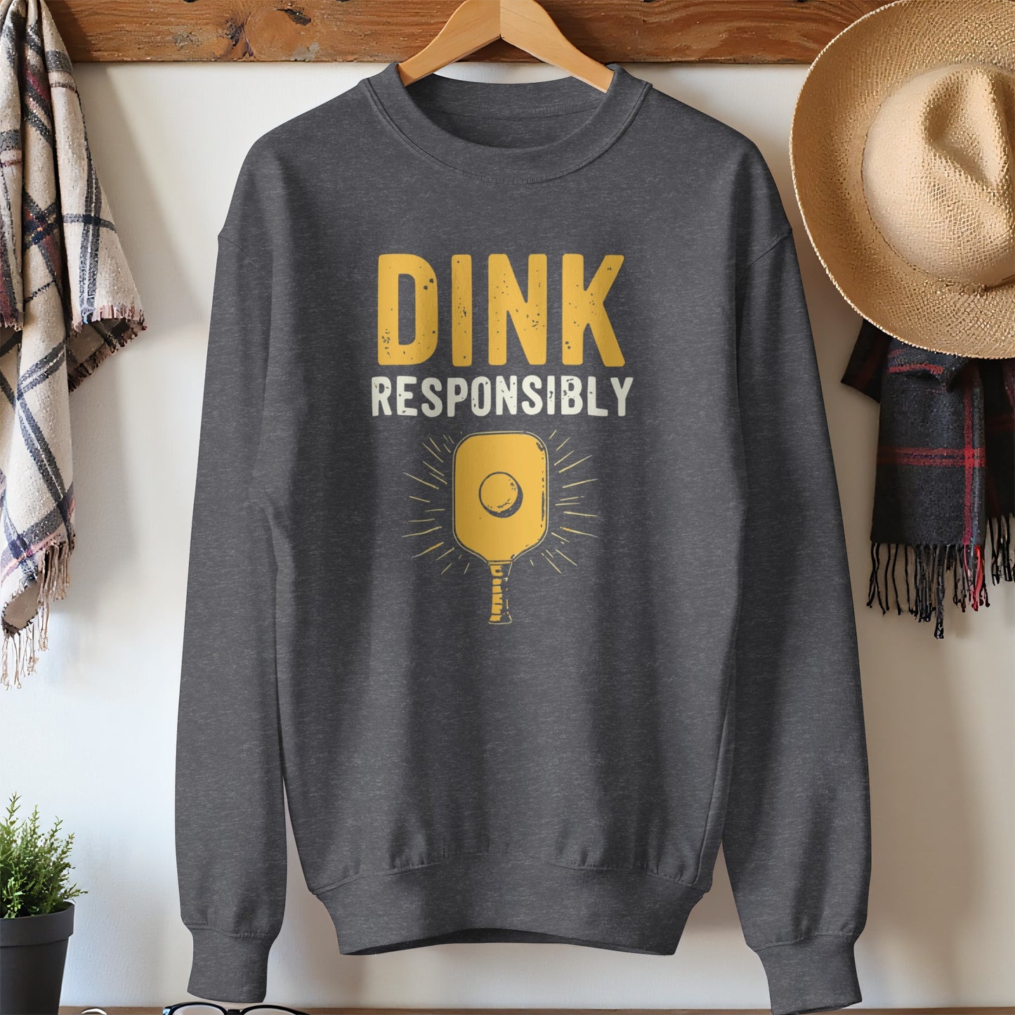 Dink Responsibly Pickleball Lightweight Sweatshirt product type
