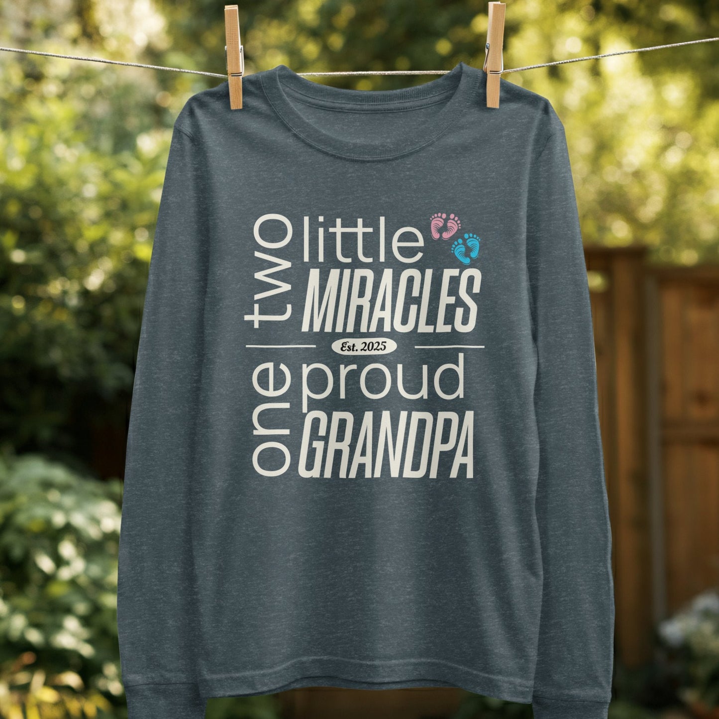 Two Little Miracles One Proud Grandpa Shirt product