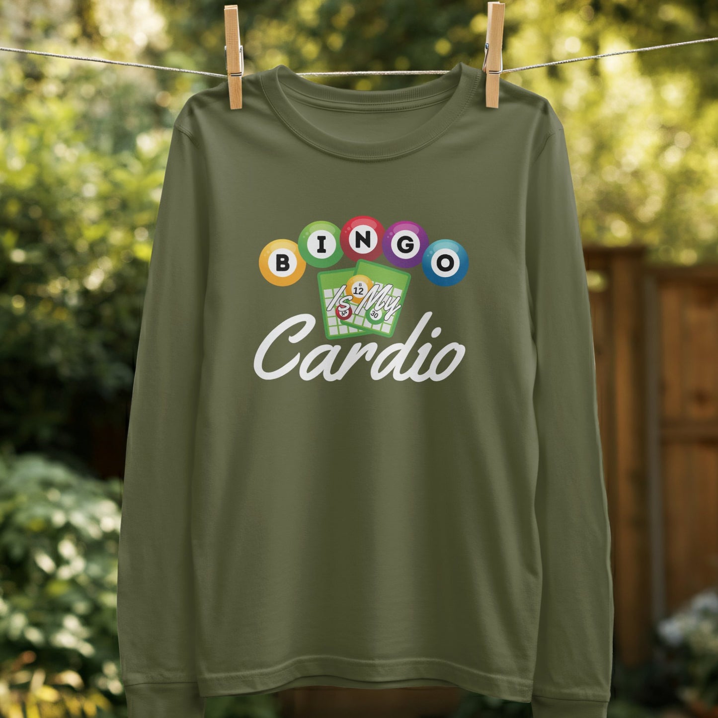 Fun Bingo Cardio Themed Long Sleeve Shirt product type