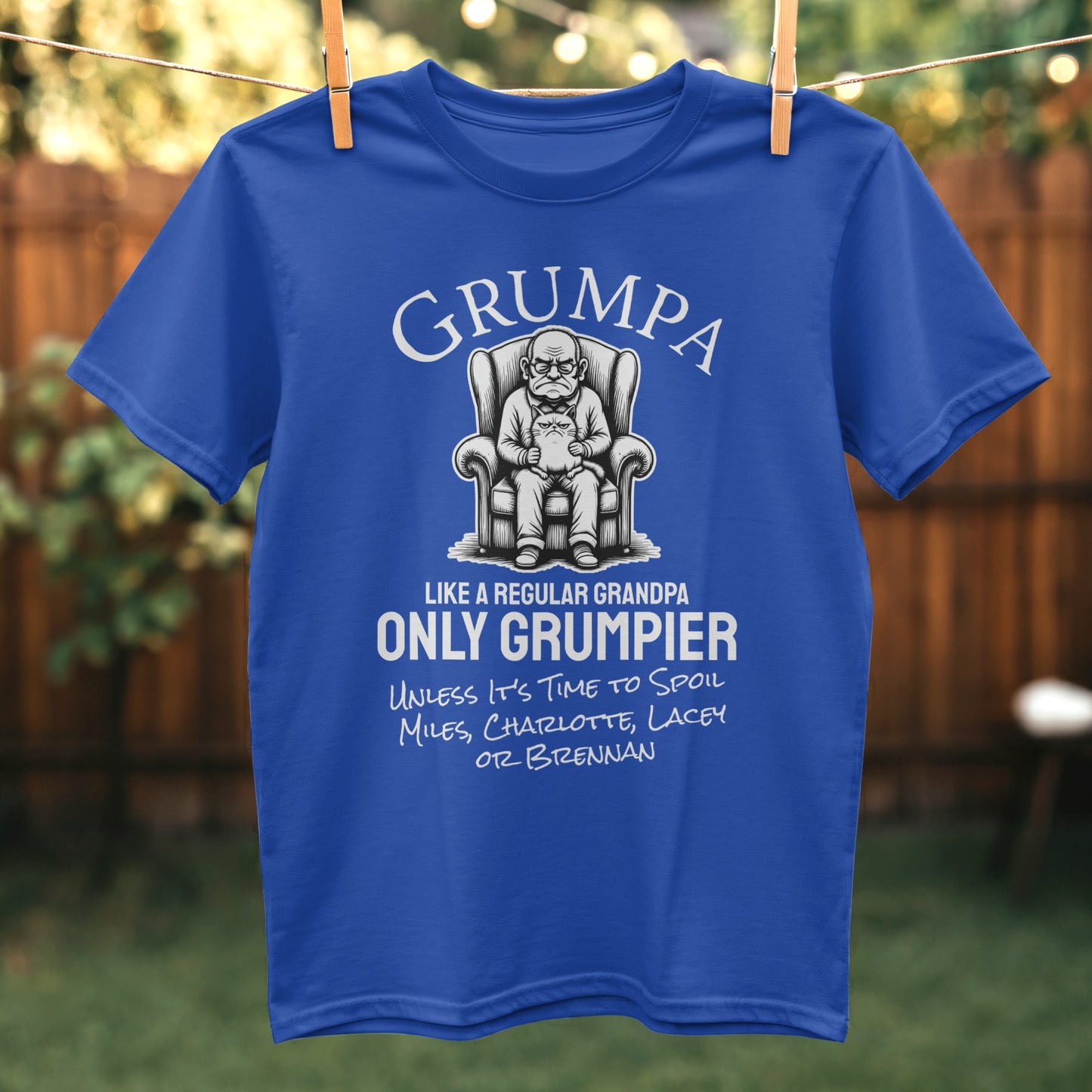 Grumpa Only Grumpier Funny Grandpa Shirt Product Type