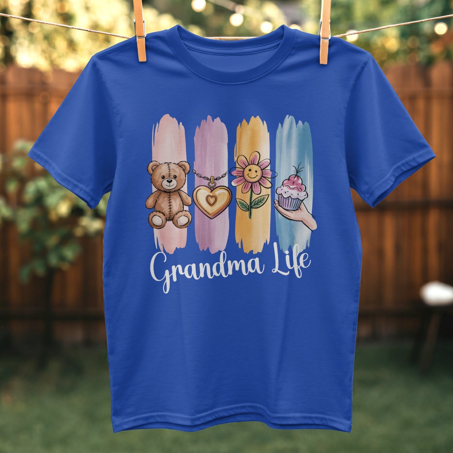 Grandma Life Colorful Graphic Short Sleeve Shirt product type