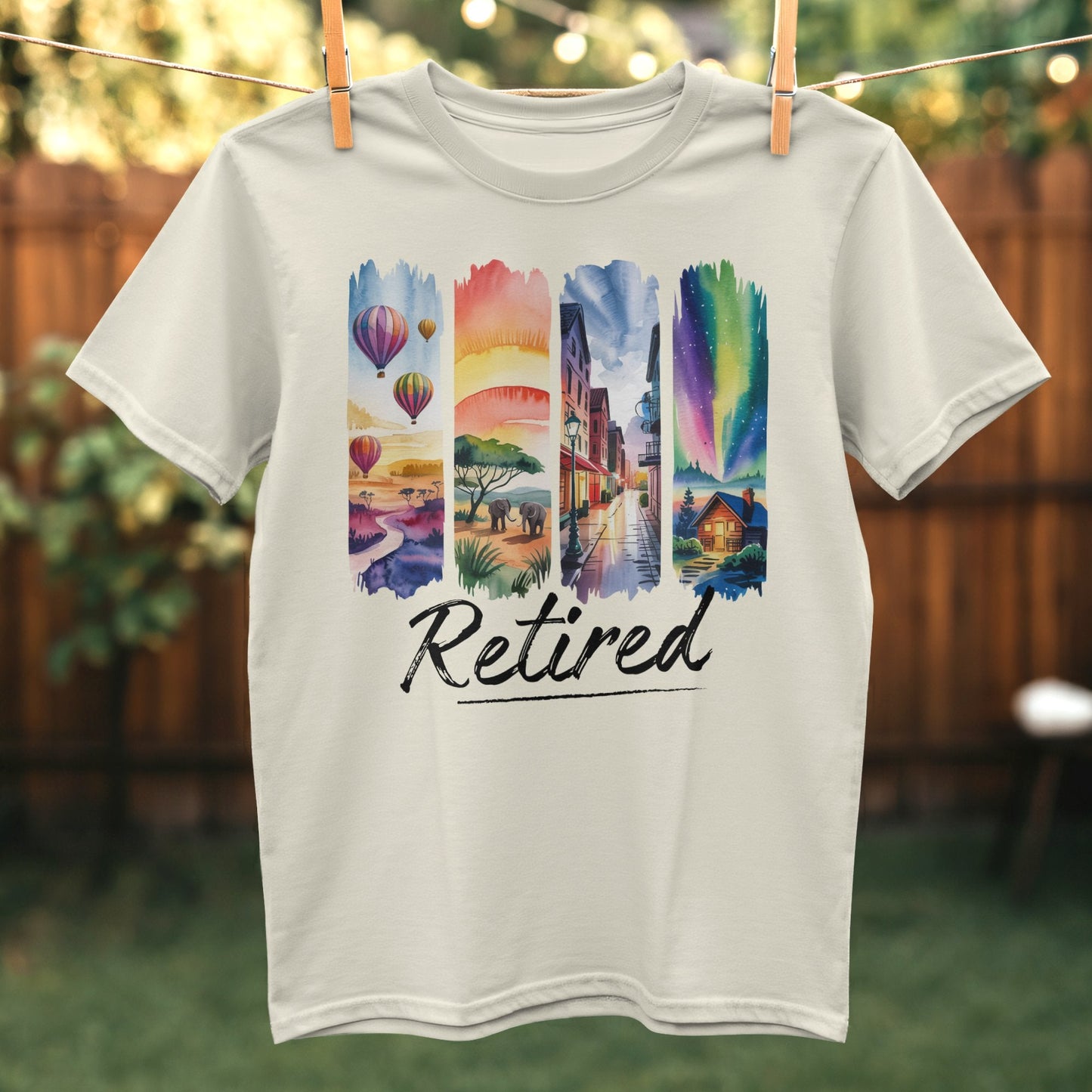 Retired Scenic Landscape Art Printed T-shirt product type