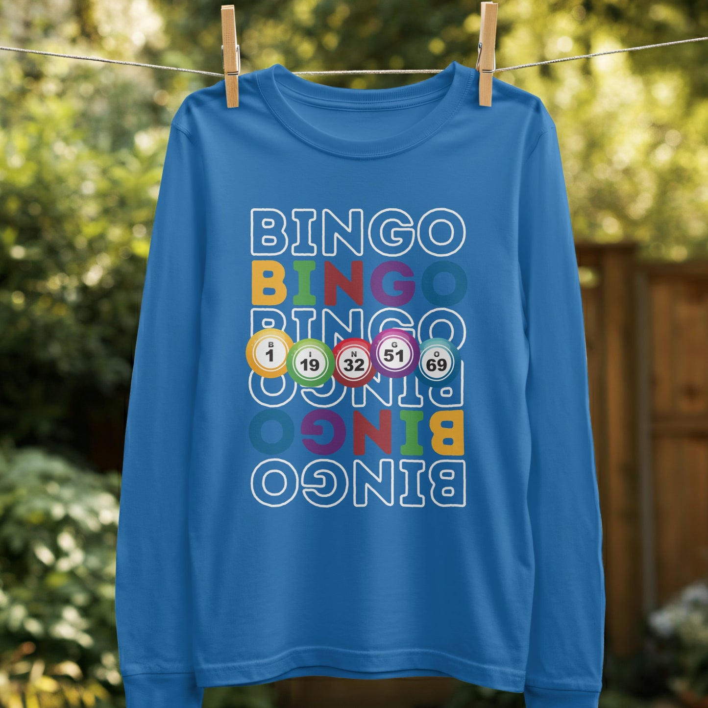 Bingo Theme Graphic Long Sleeve Shirt product