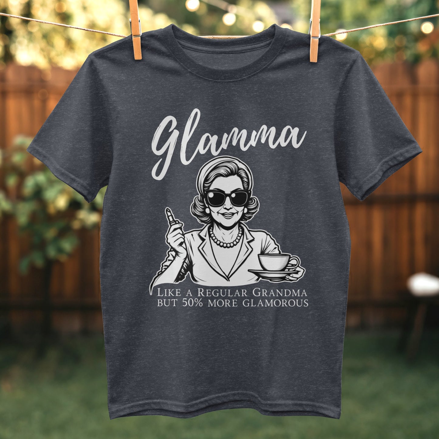 Glamorous Grandma with Coffee Funny Graphic Tee product
