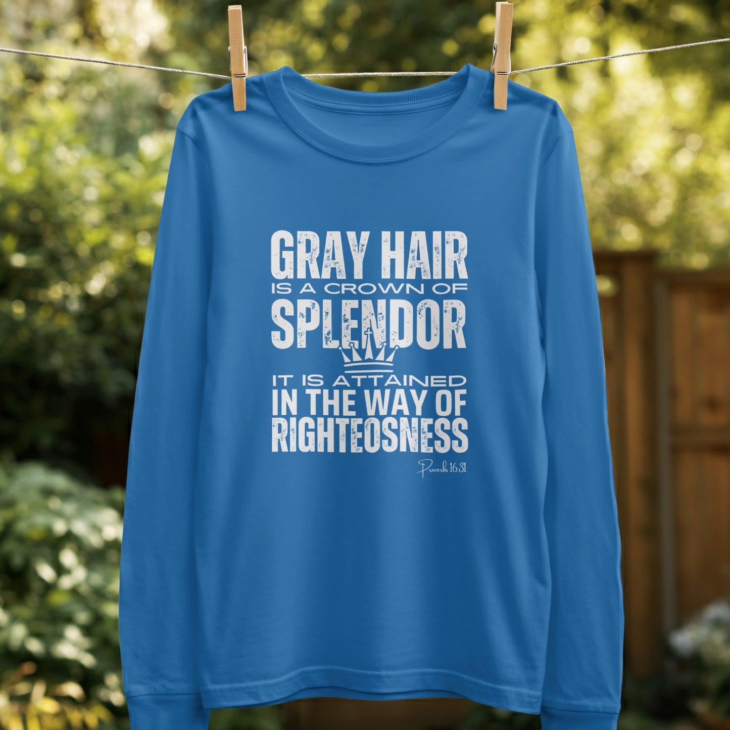 Gray Hair Splendor Righteousness Long Sleeve Shirt product type