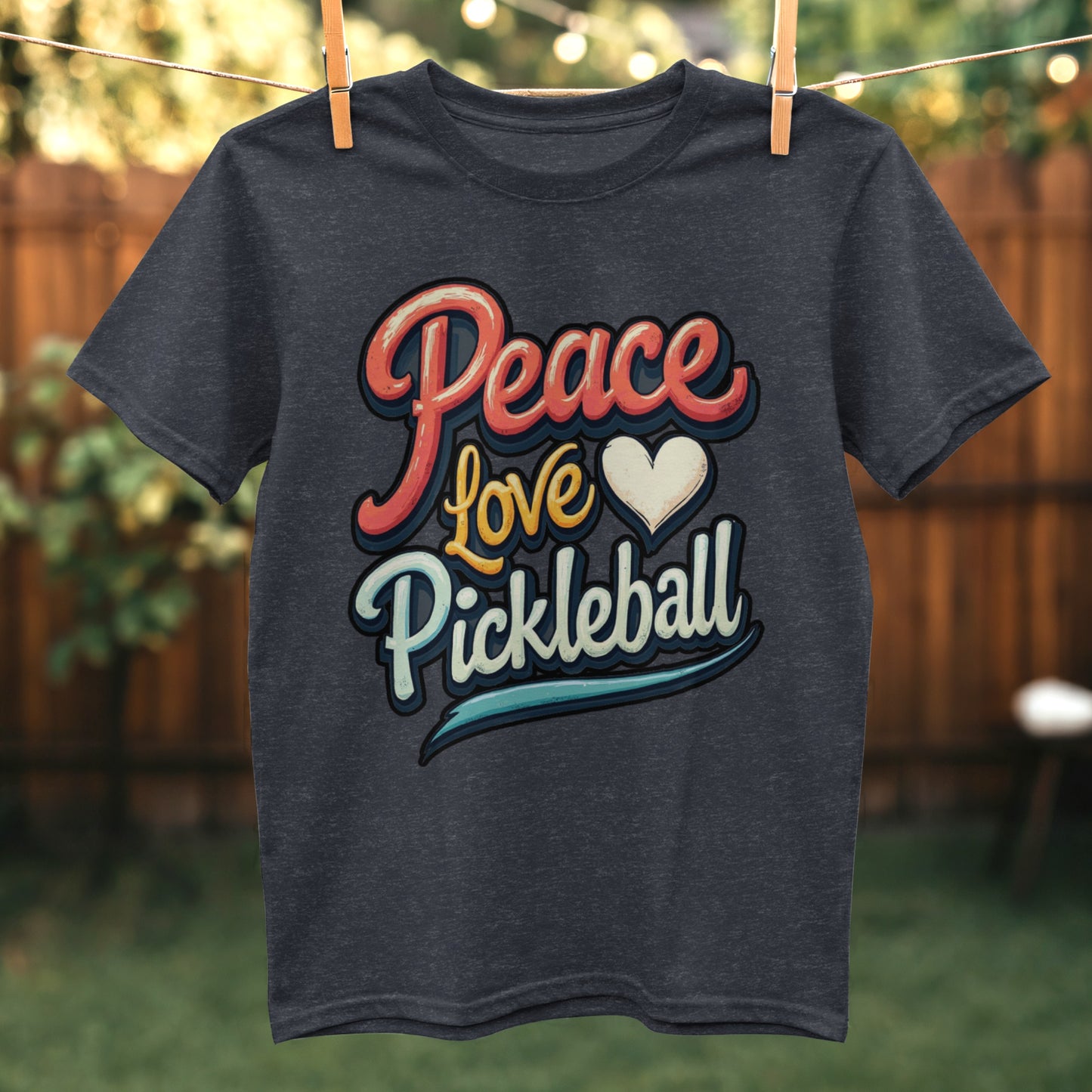 Peace Love Pickleball Graphic Tee Shirt product