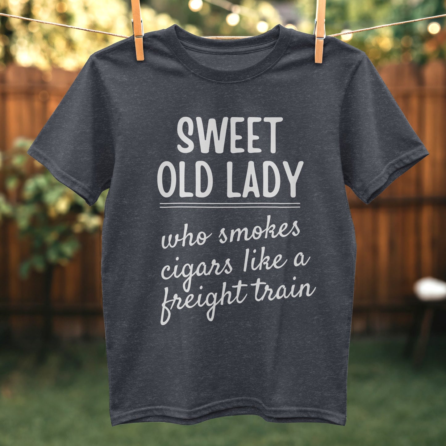 Sweet Old Lady Who Smokes Cigars Like a Freight Train product type