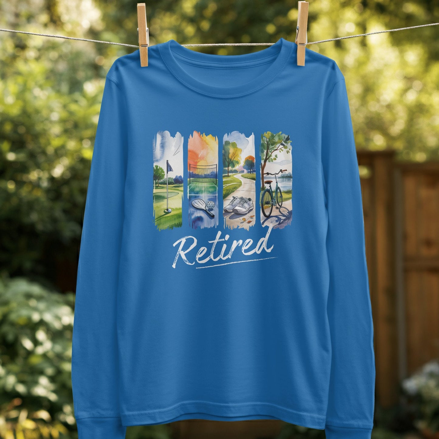 Scenic Retired Theme Long Sleeve Shirt product