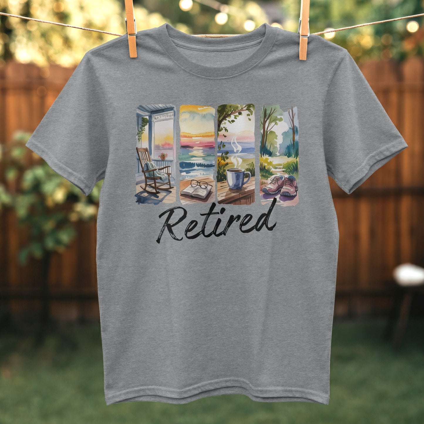 Retired Scenic Multicolor Graphic T-Shirt product