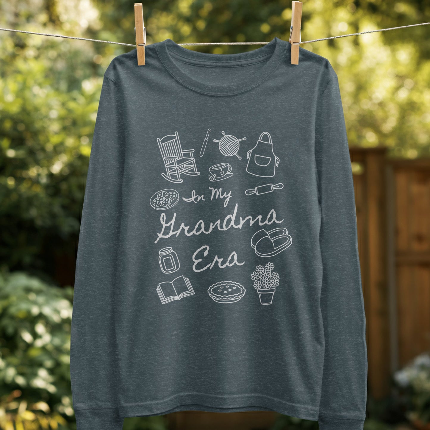 In My Grandma Era Graphic Long Sleeve Shirt product