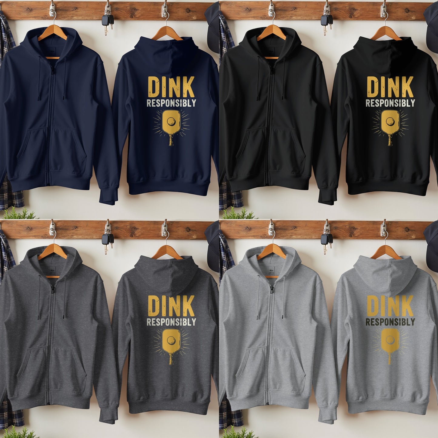 Dink Responsibly Pickleball Hoodie Sweatshirt product type