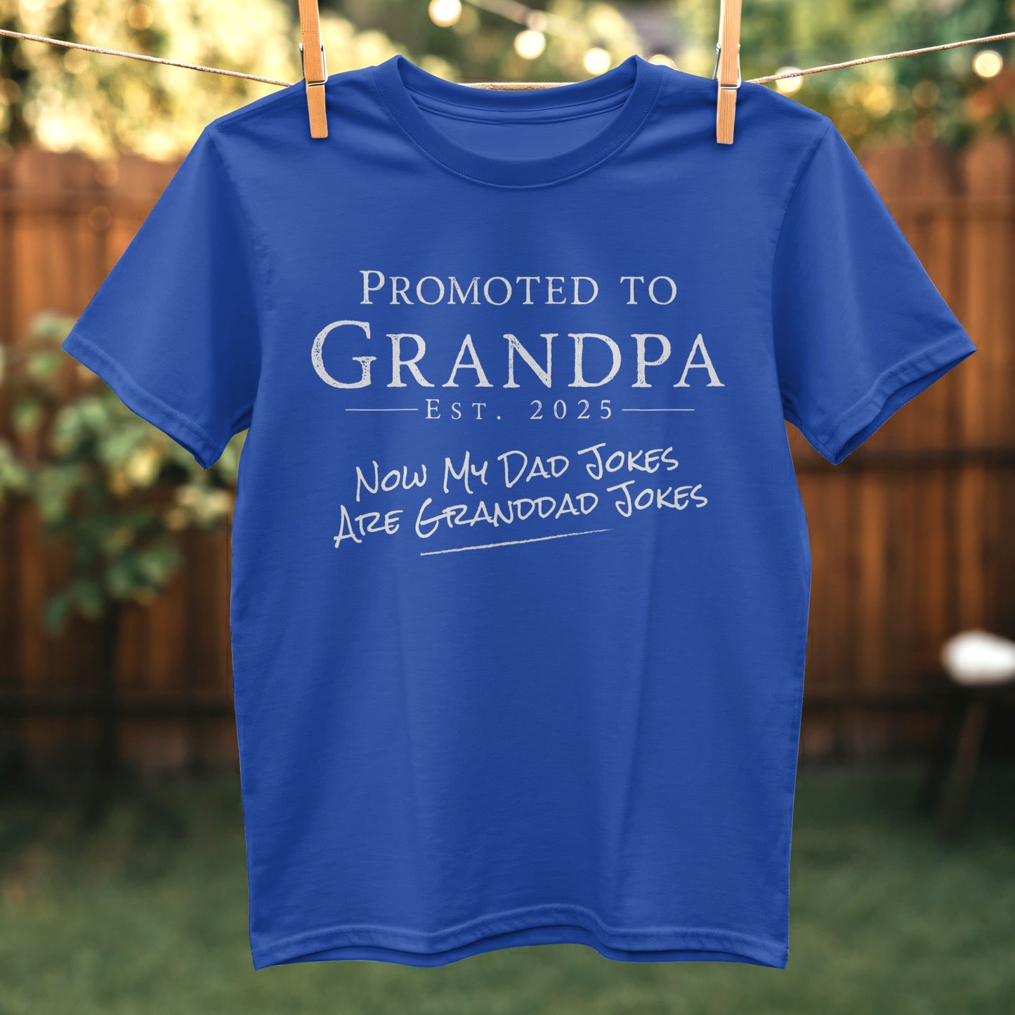 Promoted to Grandpa Est 2025 Funny Family Shirt product