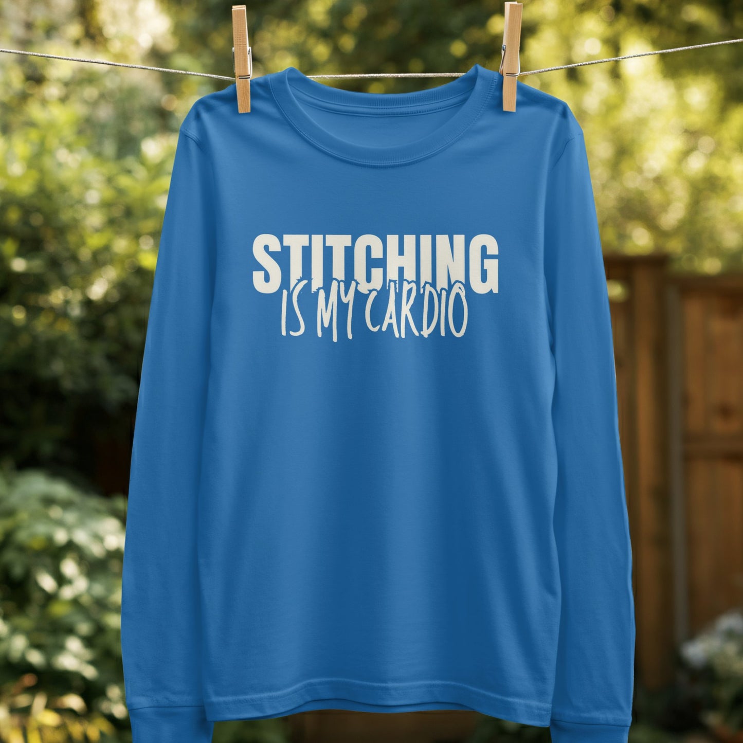 Stitching Is My Cardio Long Sleeve Shirt product