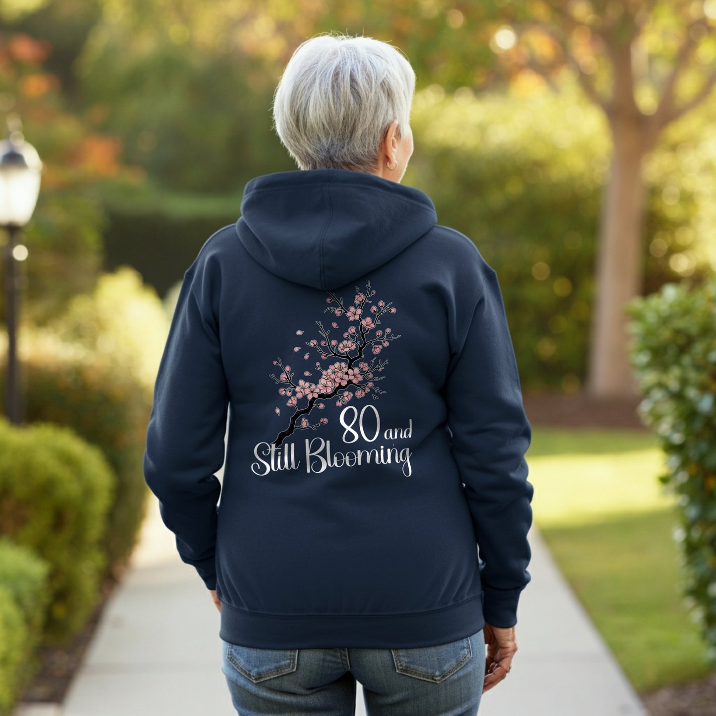 80 and Still Blooming Graphic Hoodie product type