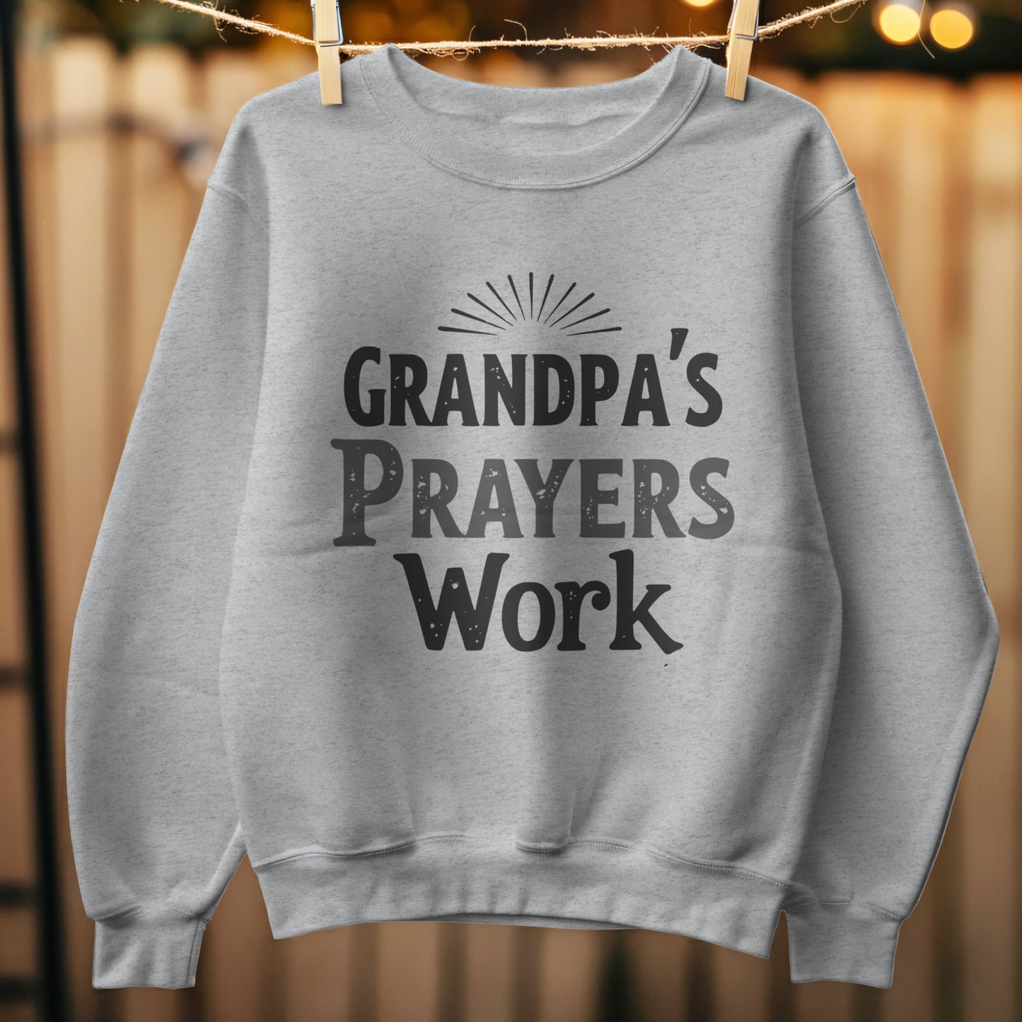 Grandpa's Prayers Work Sweatshirt product