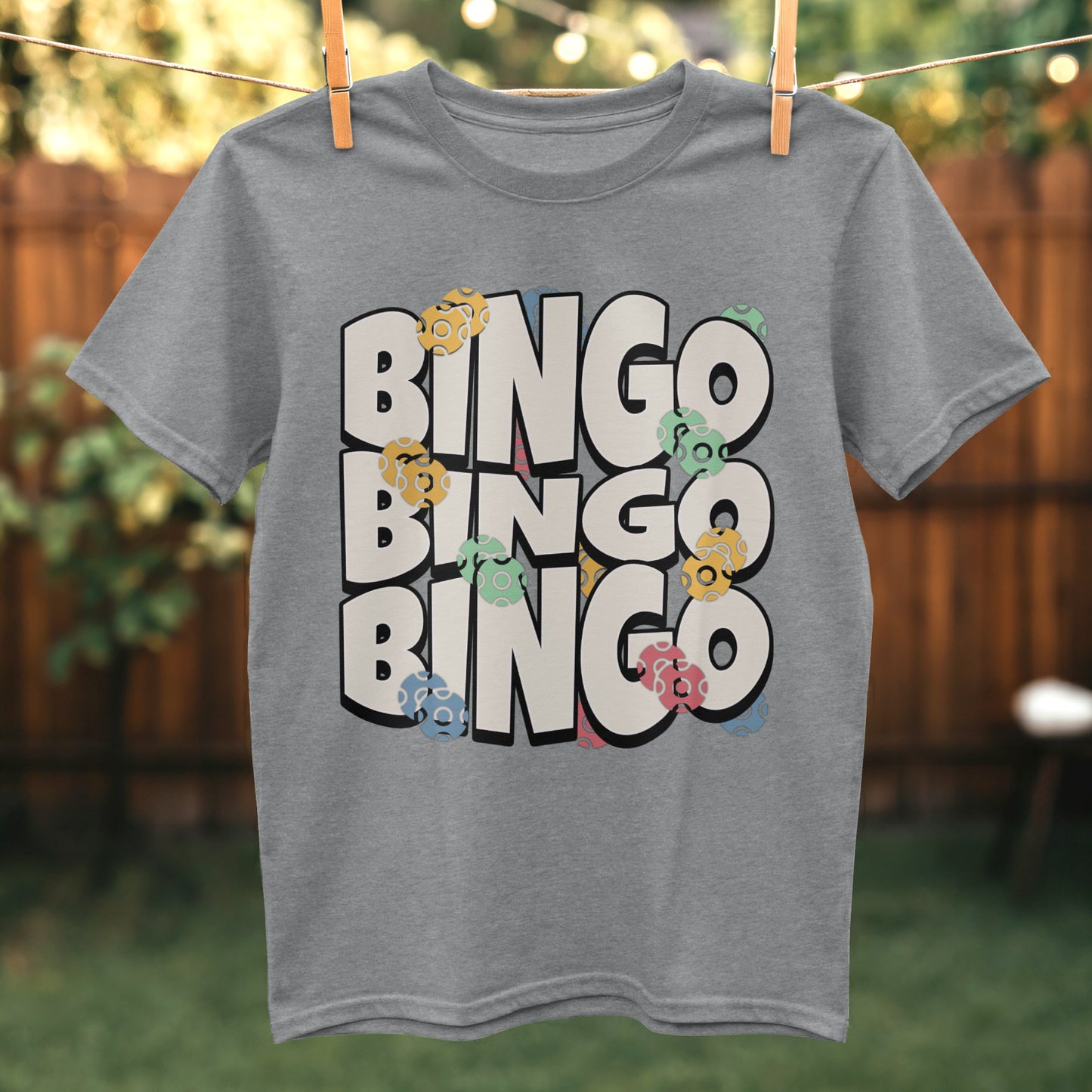 Fun Graphic Bingo Themed T-Shirt perfect casual product type