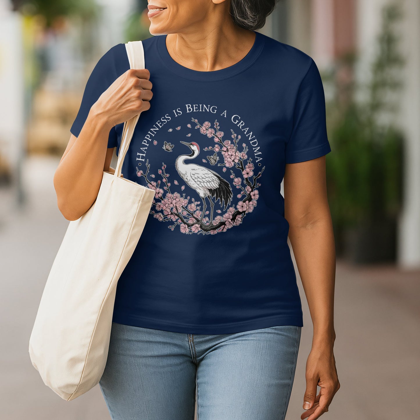 Happiness Is Being A Grandma Crane Print Shirt product
