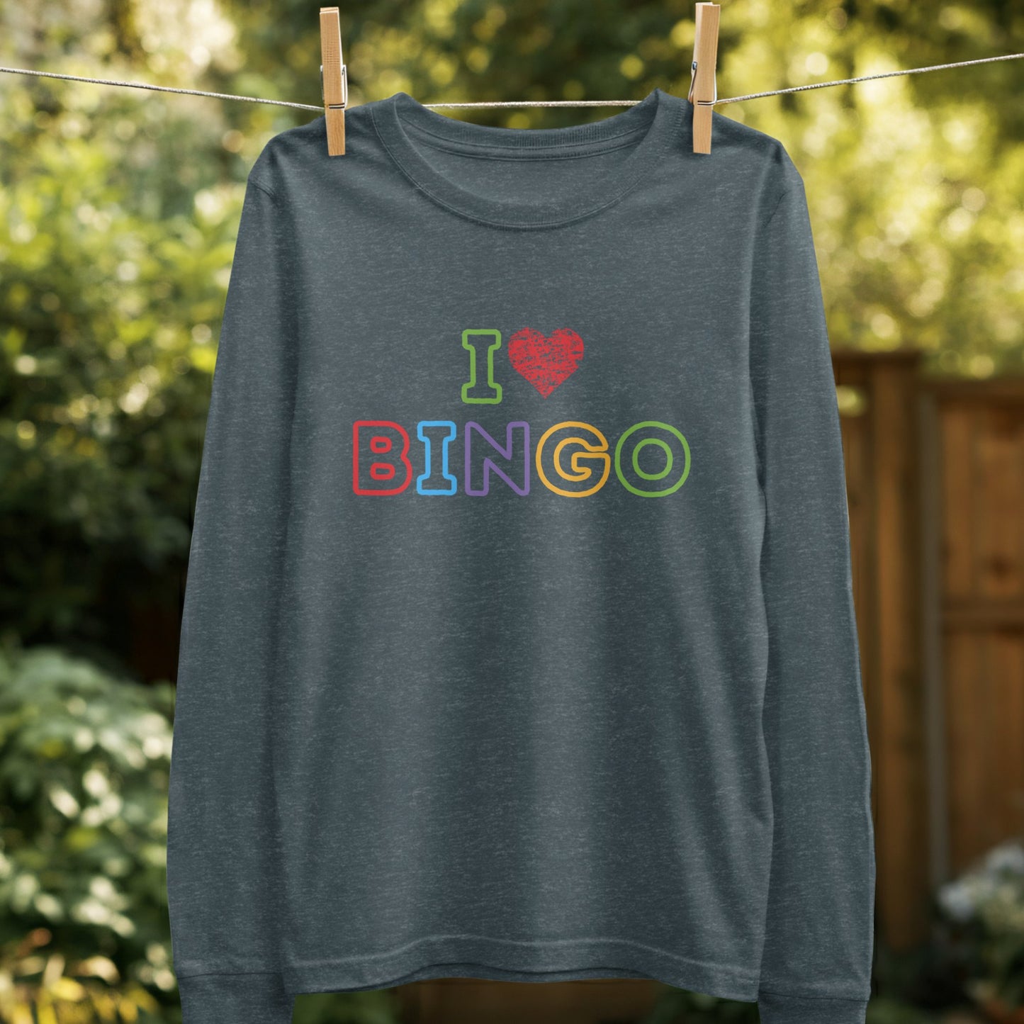 I Love Bingo Multicolored Letters Sweatshirt product