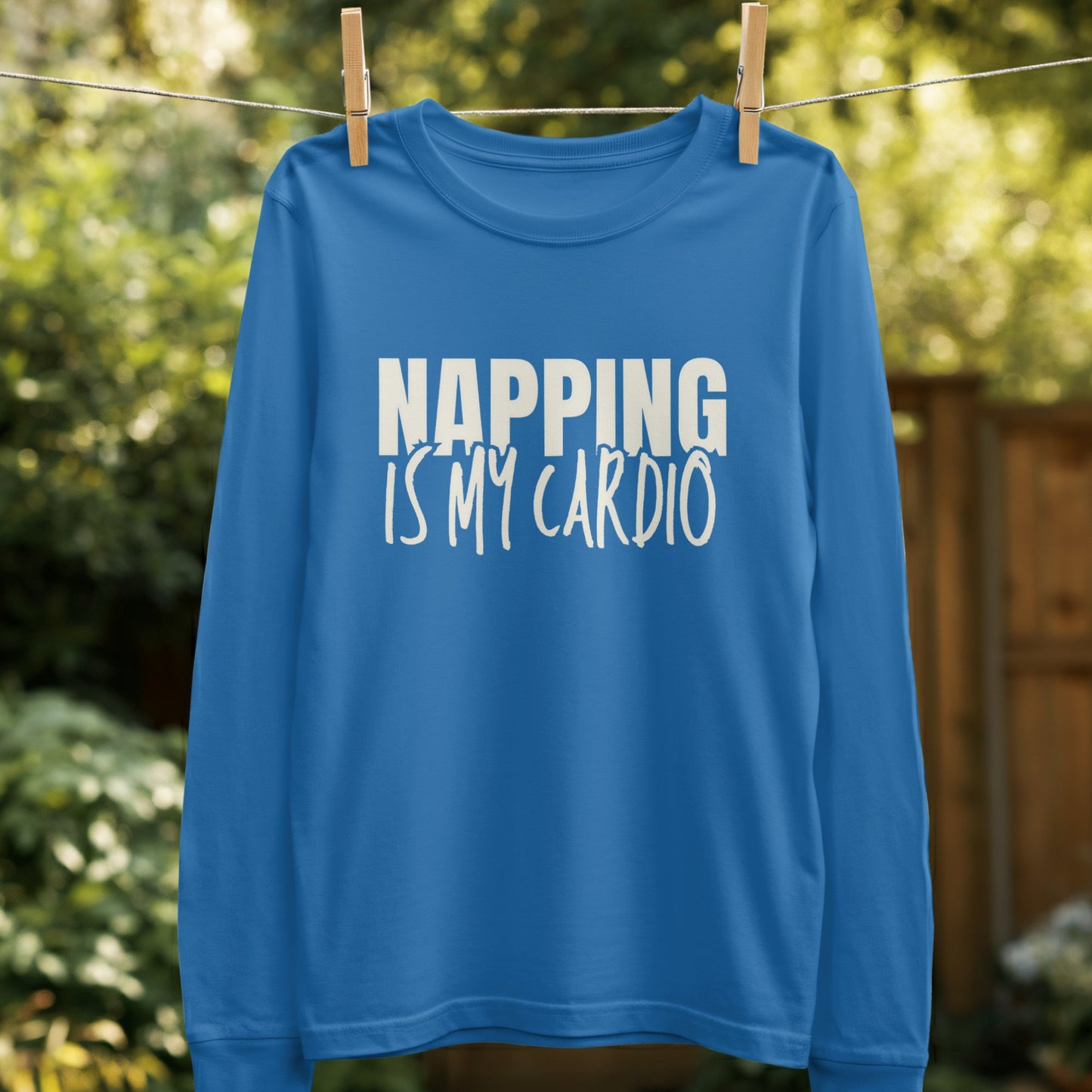 Napping Is My Cardio Graphic Long Sleeve Shirt product type
