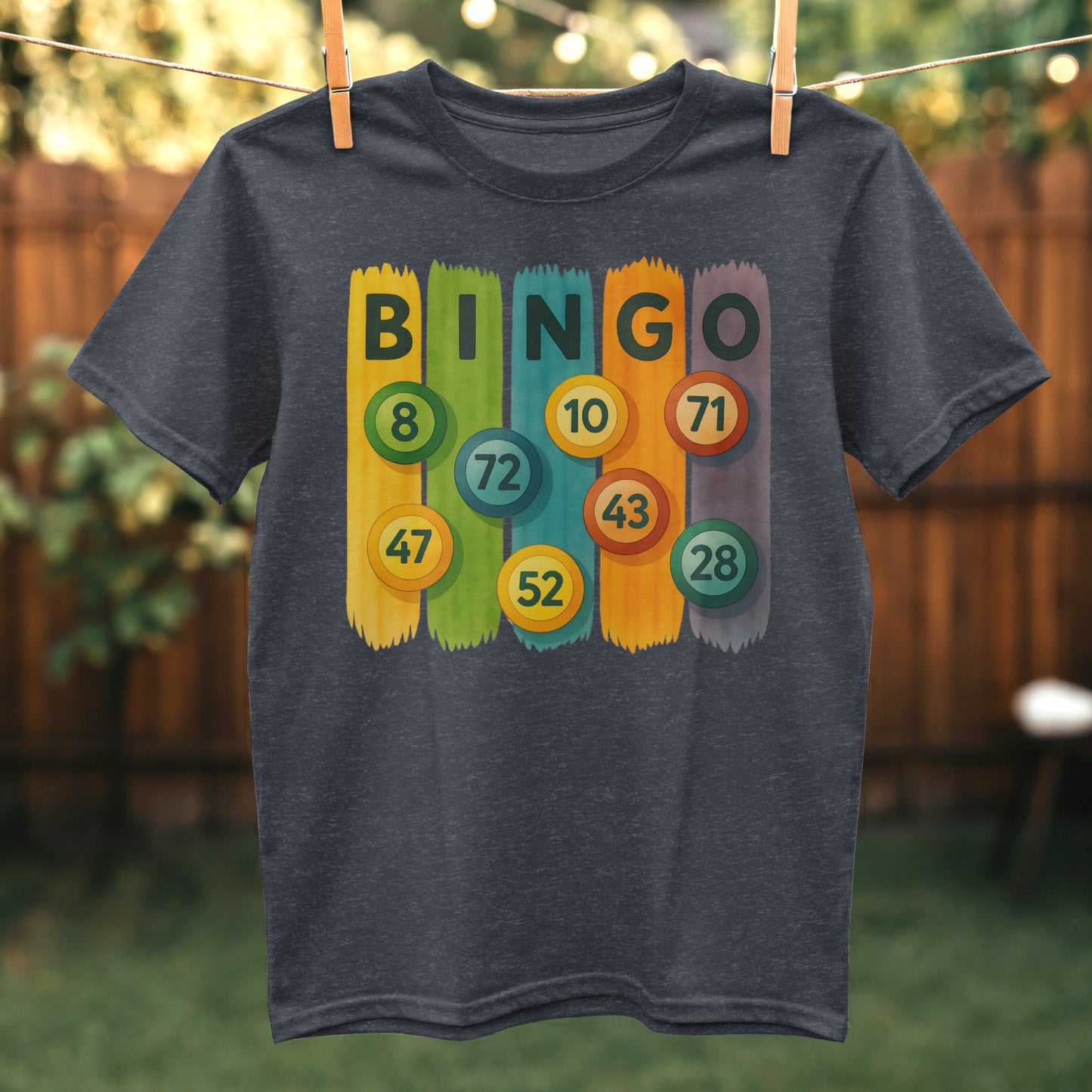 Bingo Numbers Graphic T-Shirt Unique Casual product