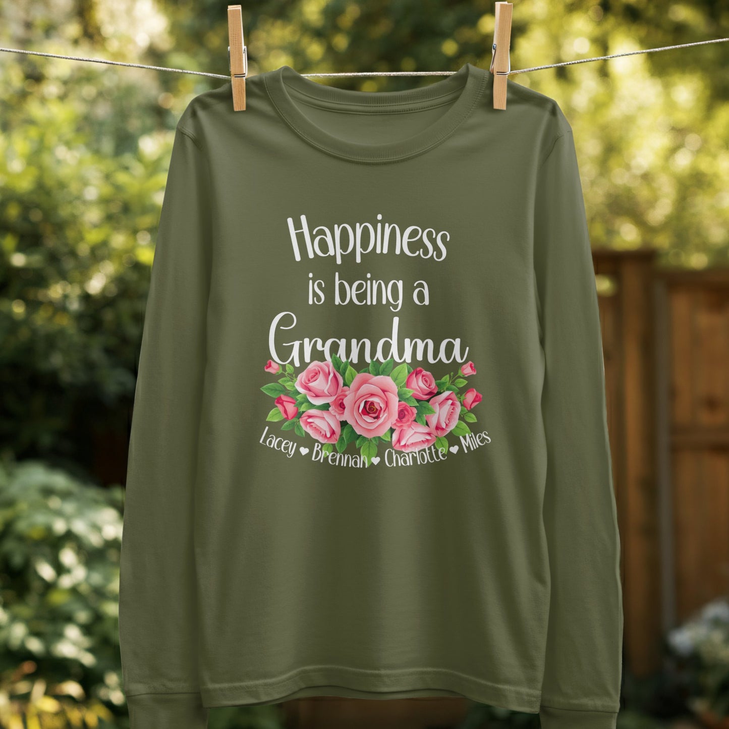 Happiness is being a Grandma Long Sleeve Shirt product type
