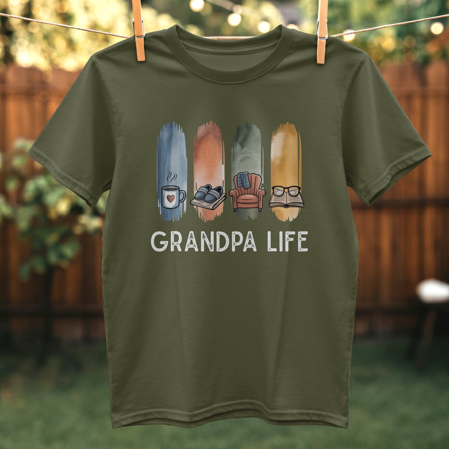 Grandpa Life Coffee Mug Slippers Chair Glasses Shirt product