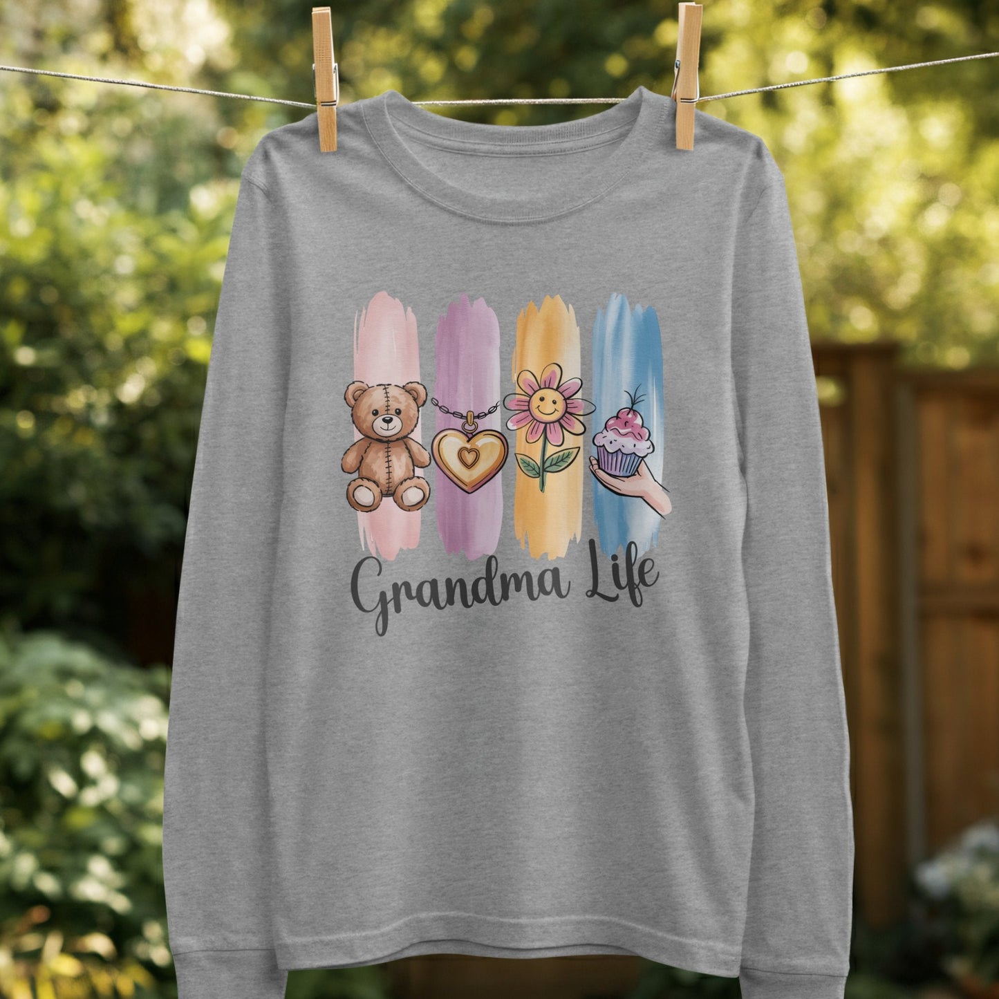 Heartwarming Grandma Life Grey Sweatshirt product type