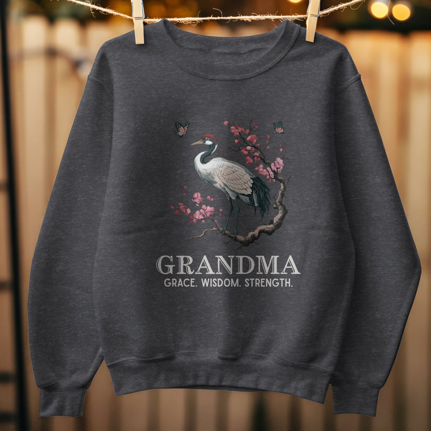 Grace Wisdom Strength Grandma Crane Sweater product