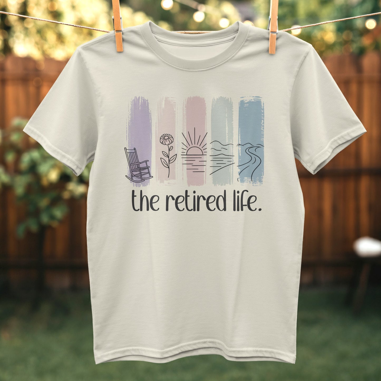 Embrace the Retired Life Pastel Shades T Shirt product type
