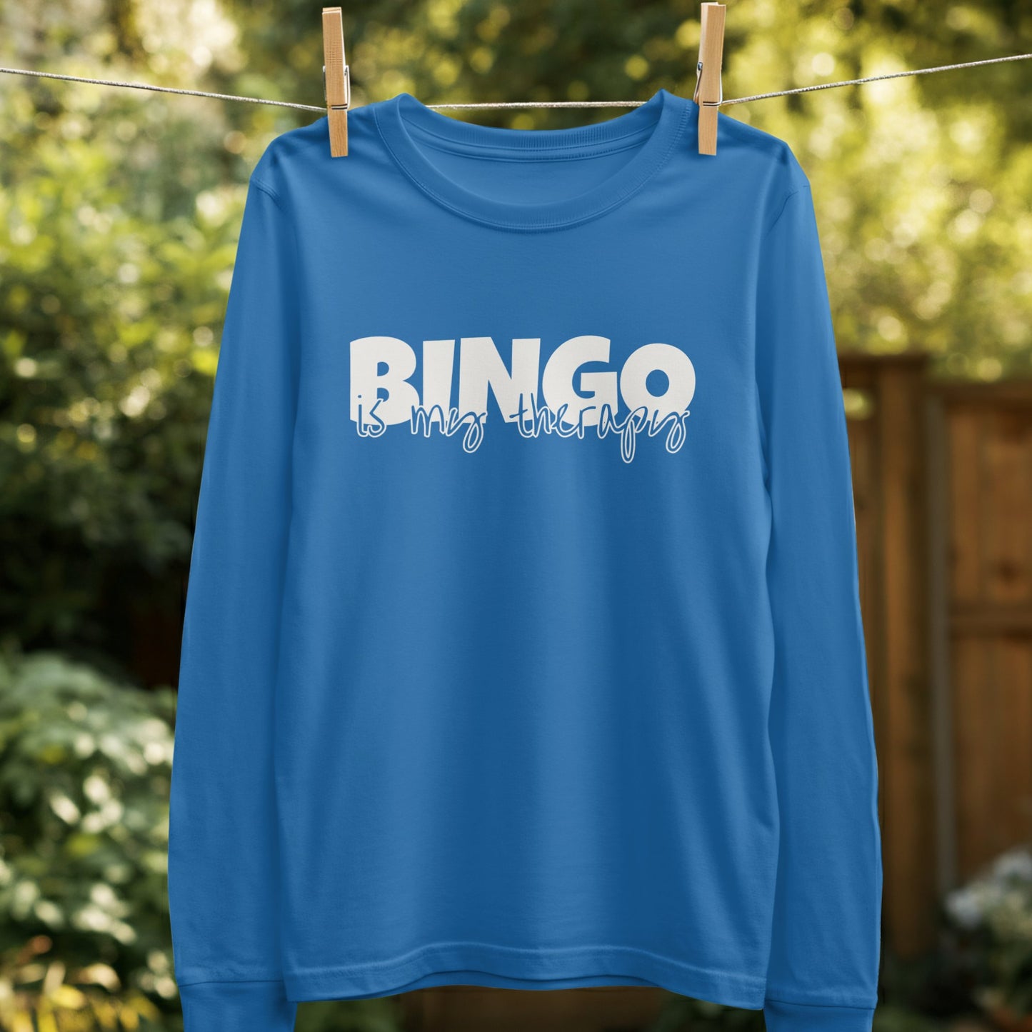 Bingo Is My Therapy Long Sleeve Shirt Product