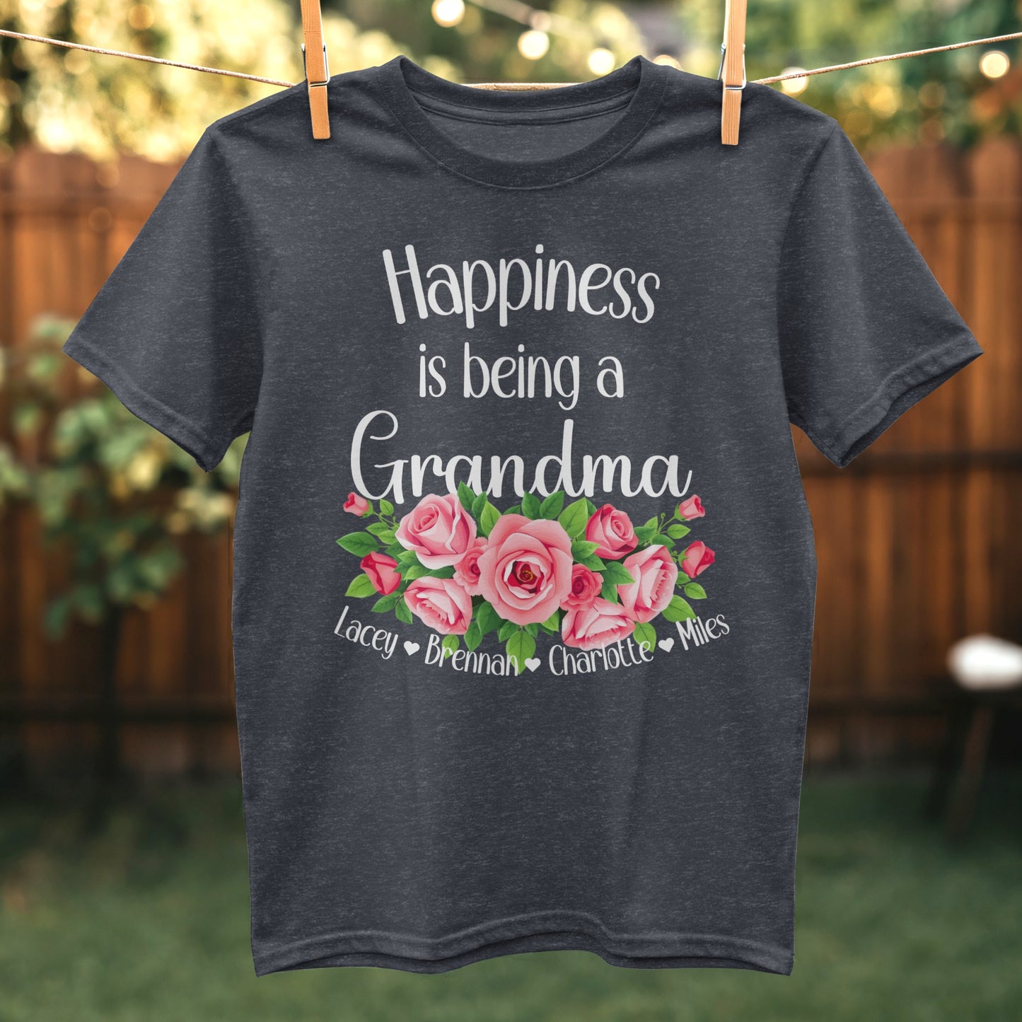 Happiness is Being a Grandma Floral T-Shirt product