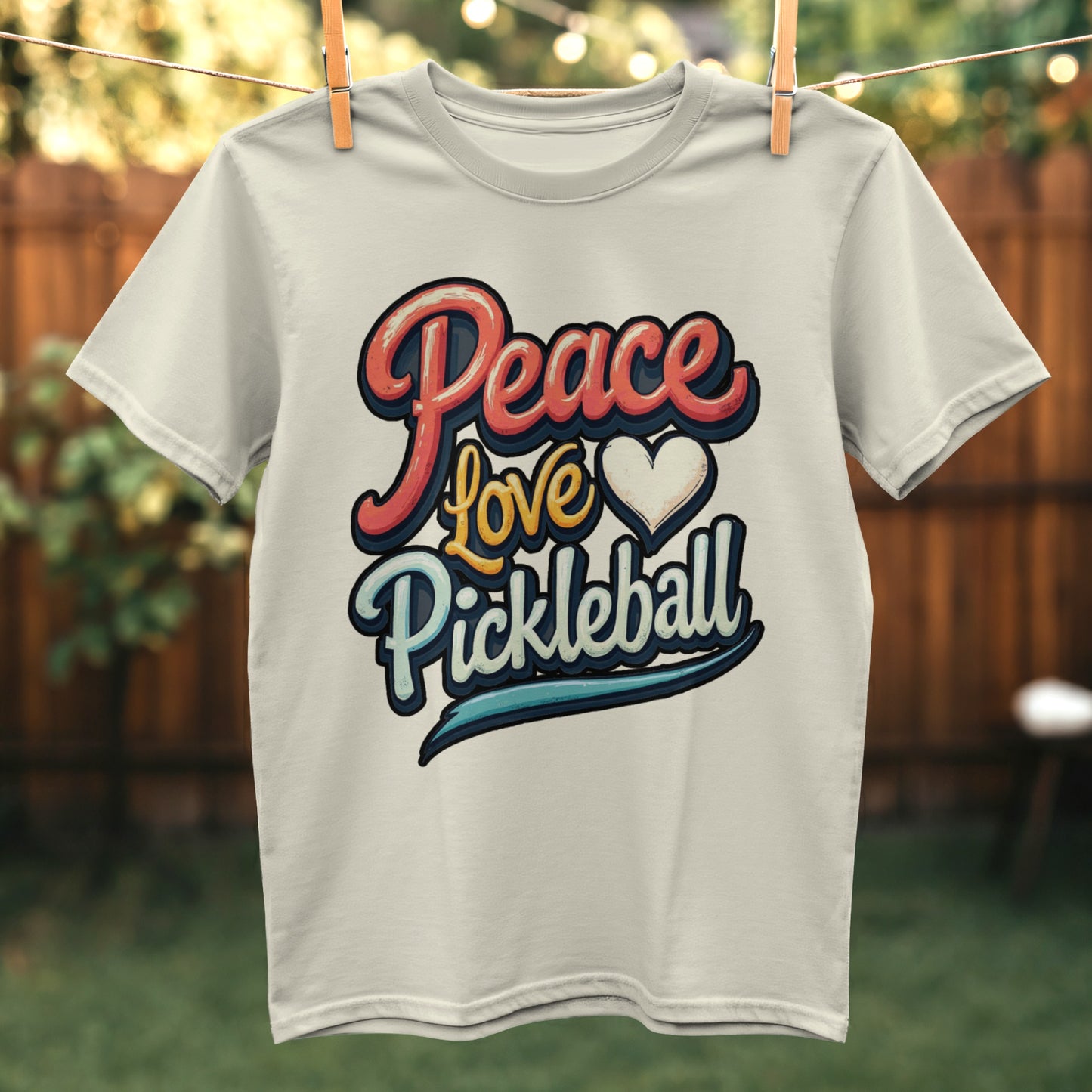 Peace Love Pickleball Graphic Tee shirt product