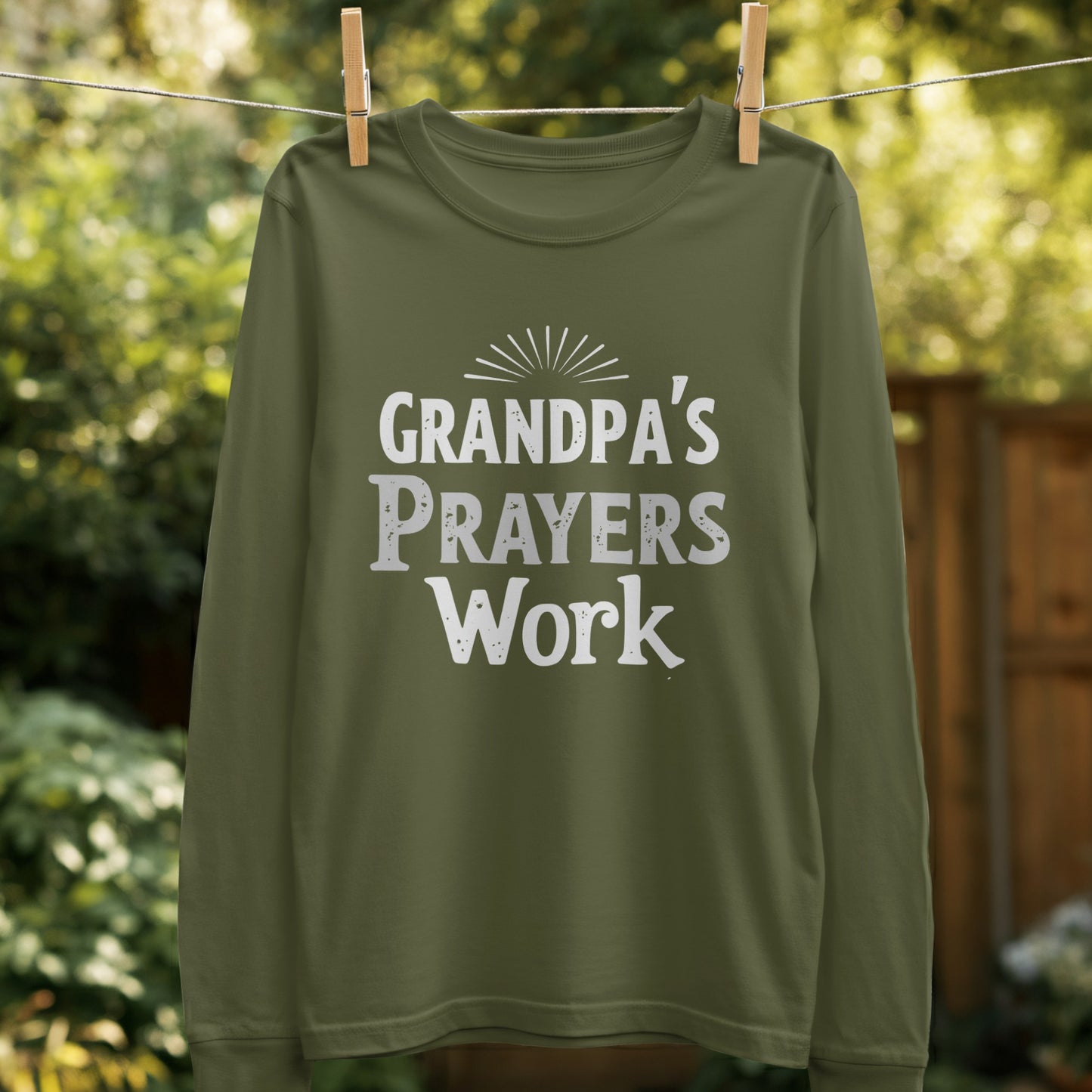 Grandpa's Prayers Work Long Sleeve Shirt product