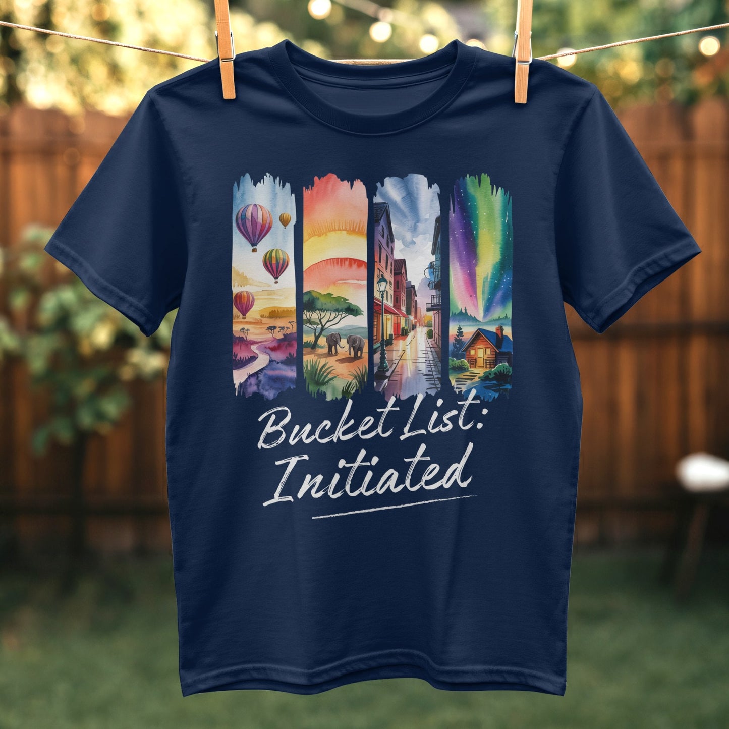 Scenic Bucket List: Initiated graphic t-shirt product type