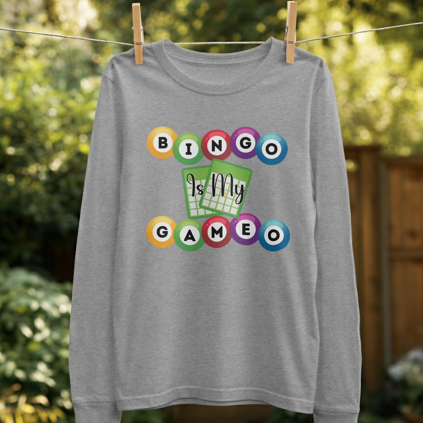 Bingo Is My Game Graphic Print Gray Shirt product