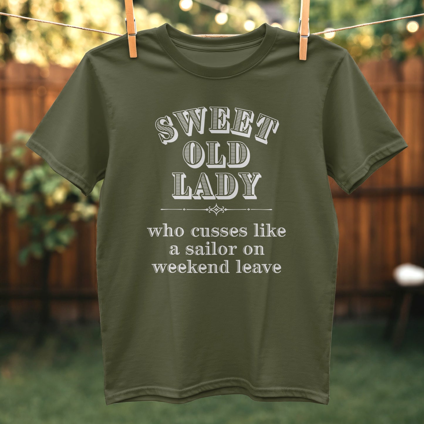 Sweet Old Lady Who Cusses Like a Sailor T-Shirt Product