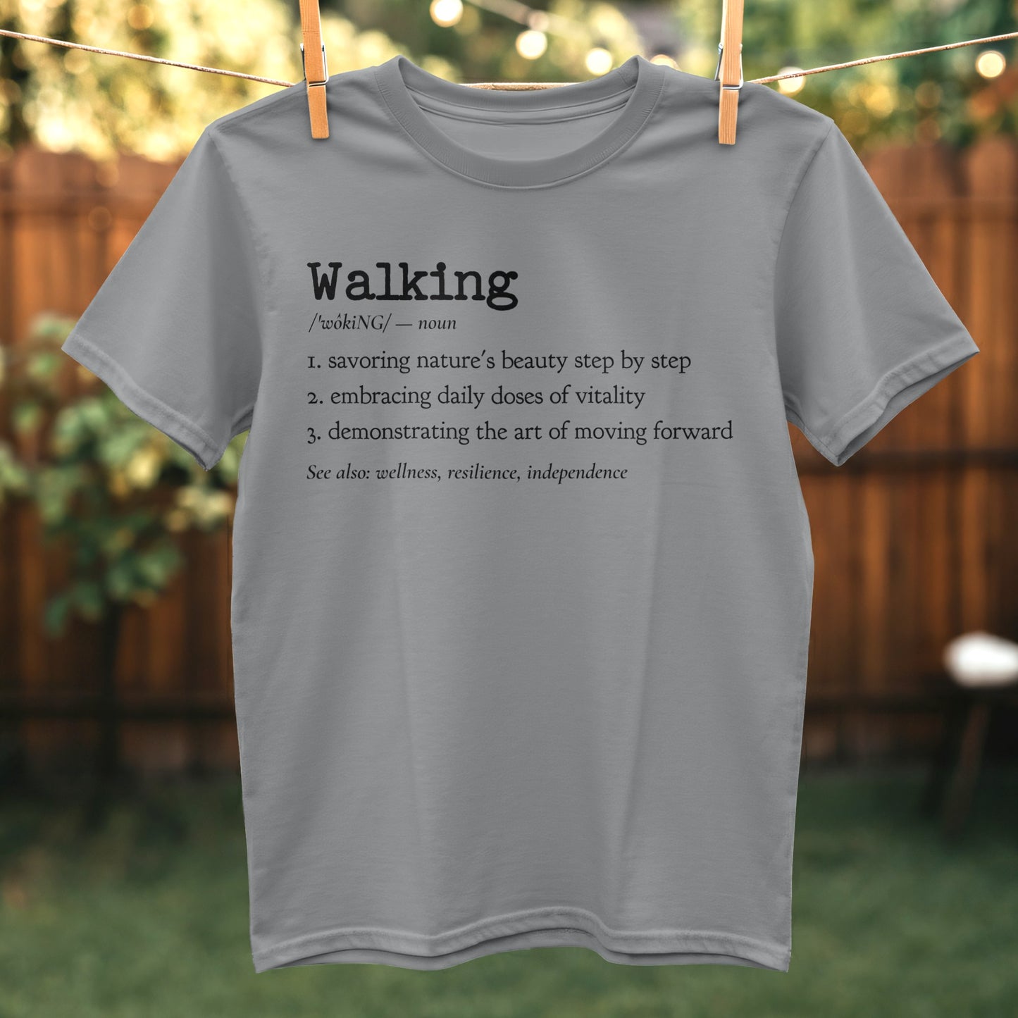 Walking Definition Grey Unisex Casual Shirt product