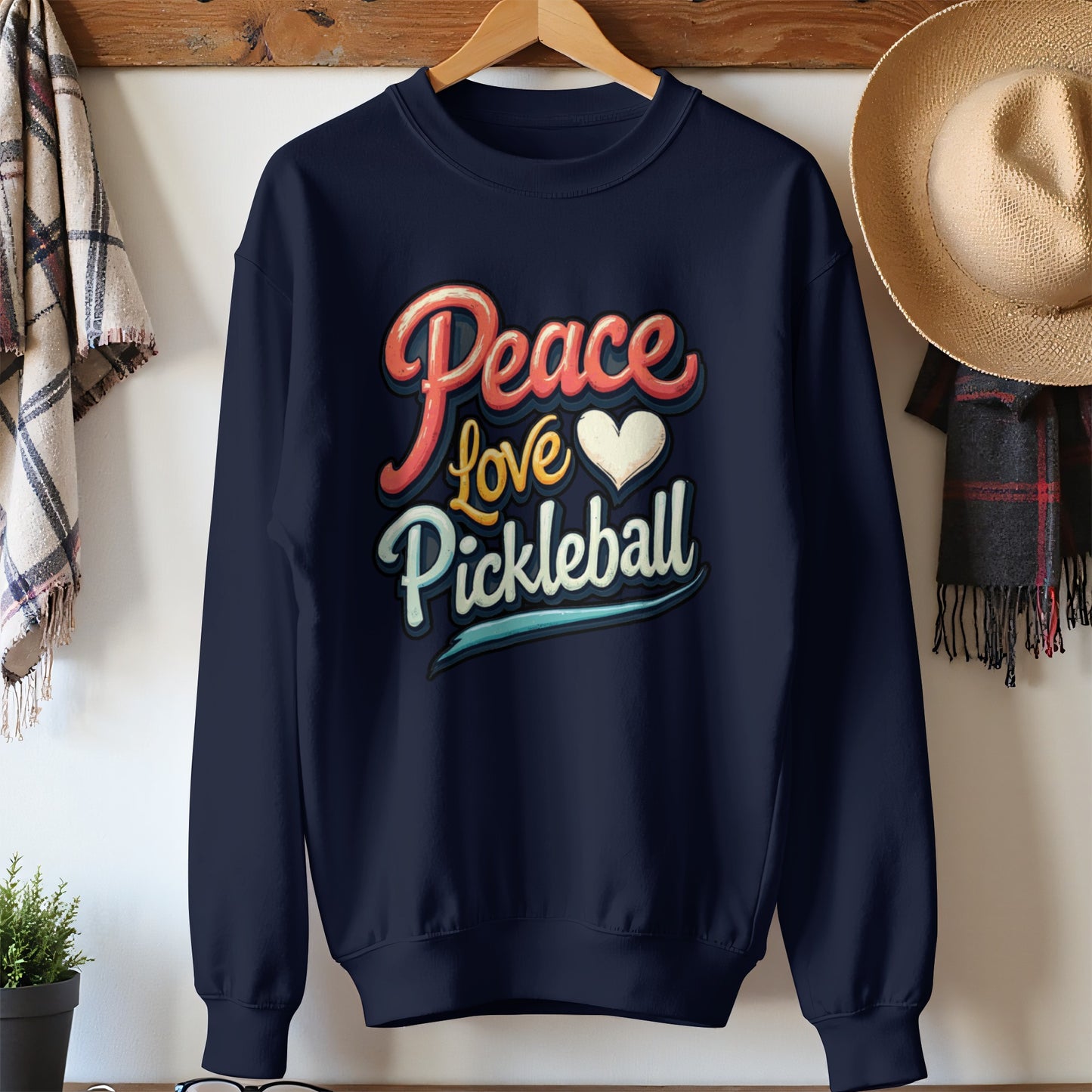 Peace Love Pickleball Graphic Sweatshirt product type