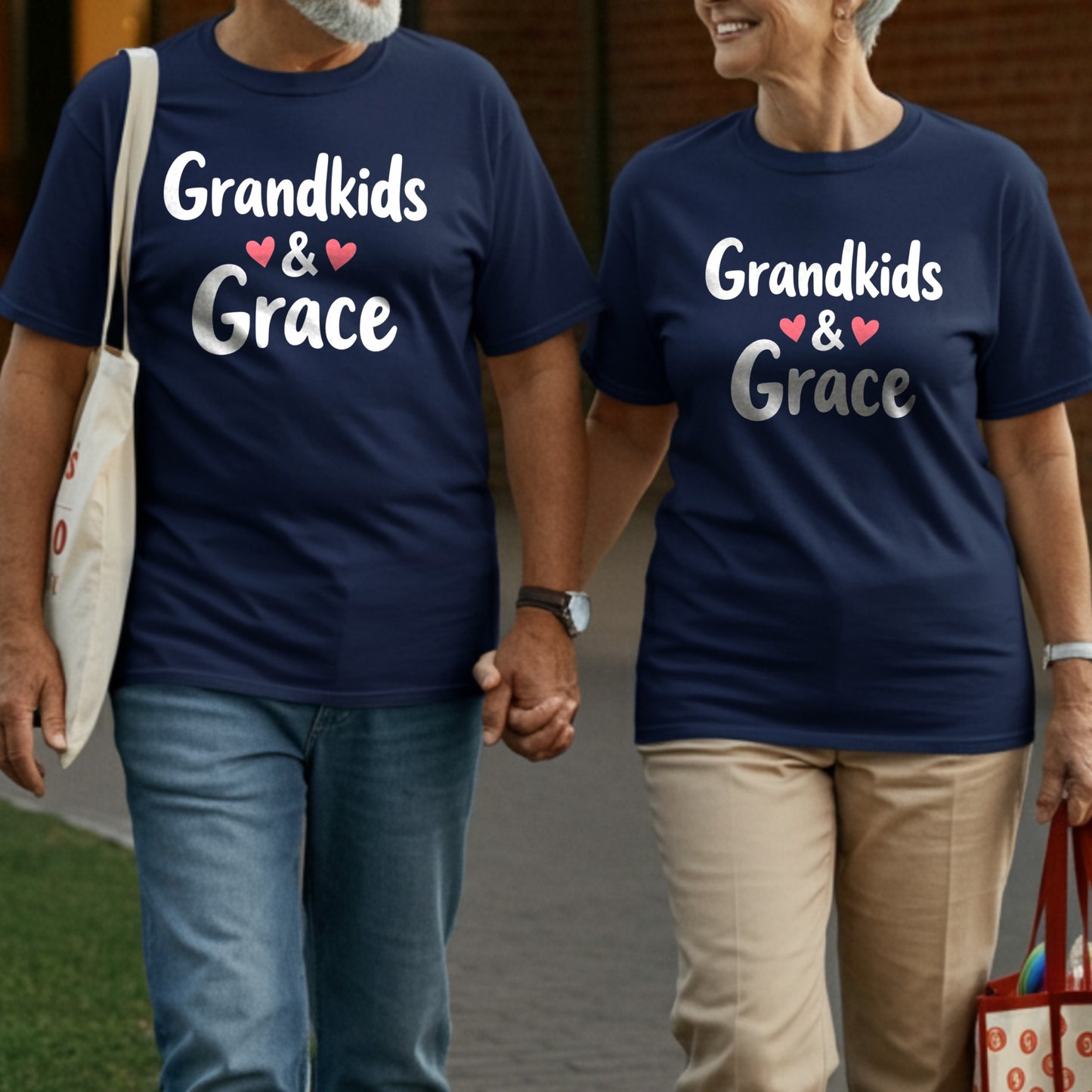 Grandkids and Grace Heart Design Matching Shirt product