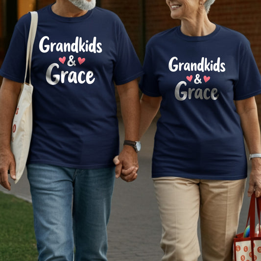 Grandkids and Grace Heart Design Matching Shirt product