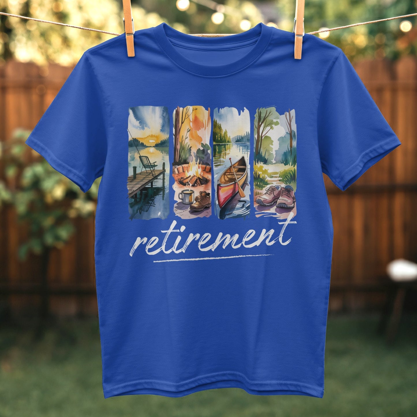 Scenic Waterfront Retirement Theme Graphic T-Shirt product