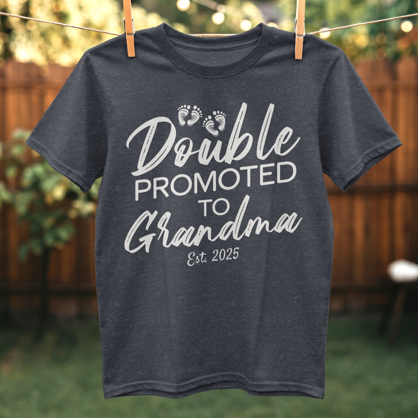 Double Promoted to Grandma Est 2025 shirt product