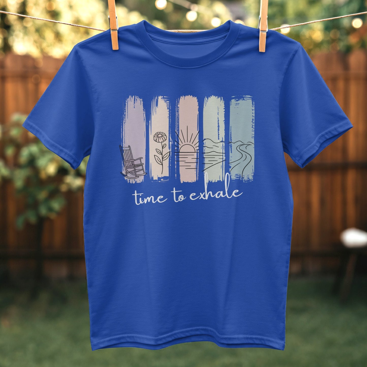 Time to Exhale Relaxing Graphic Tee Shirt product