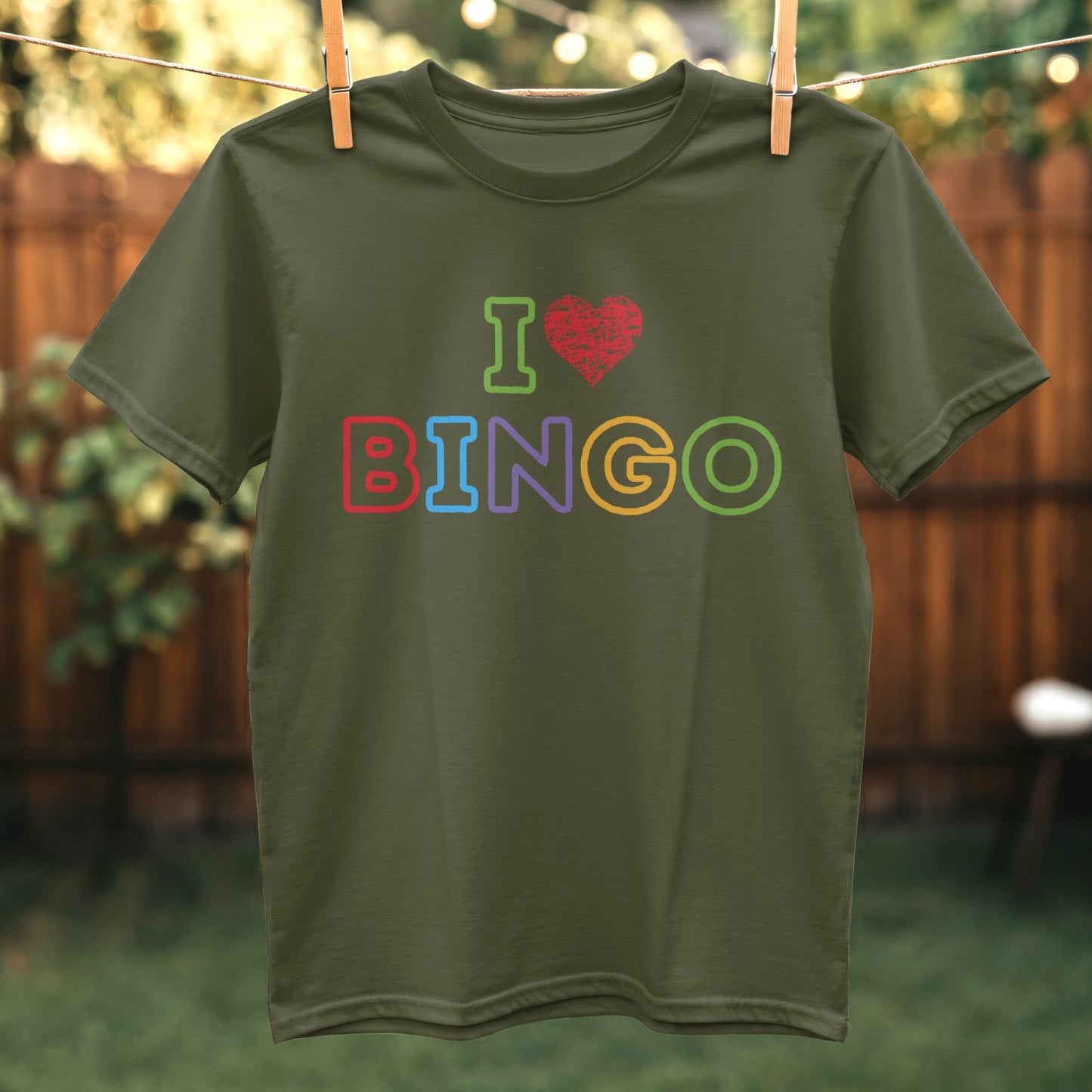 I Love Bingo Graphic Themed T-Shirt product type