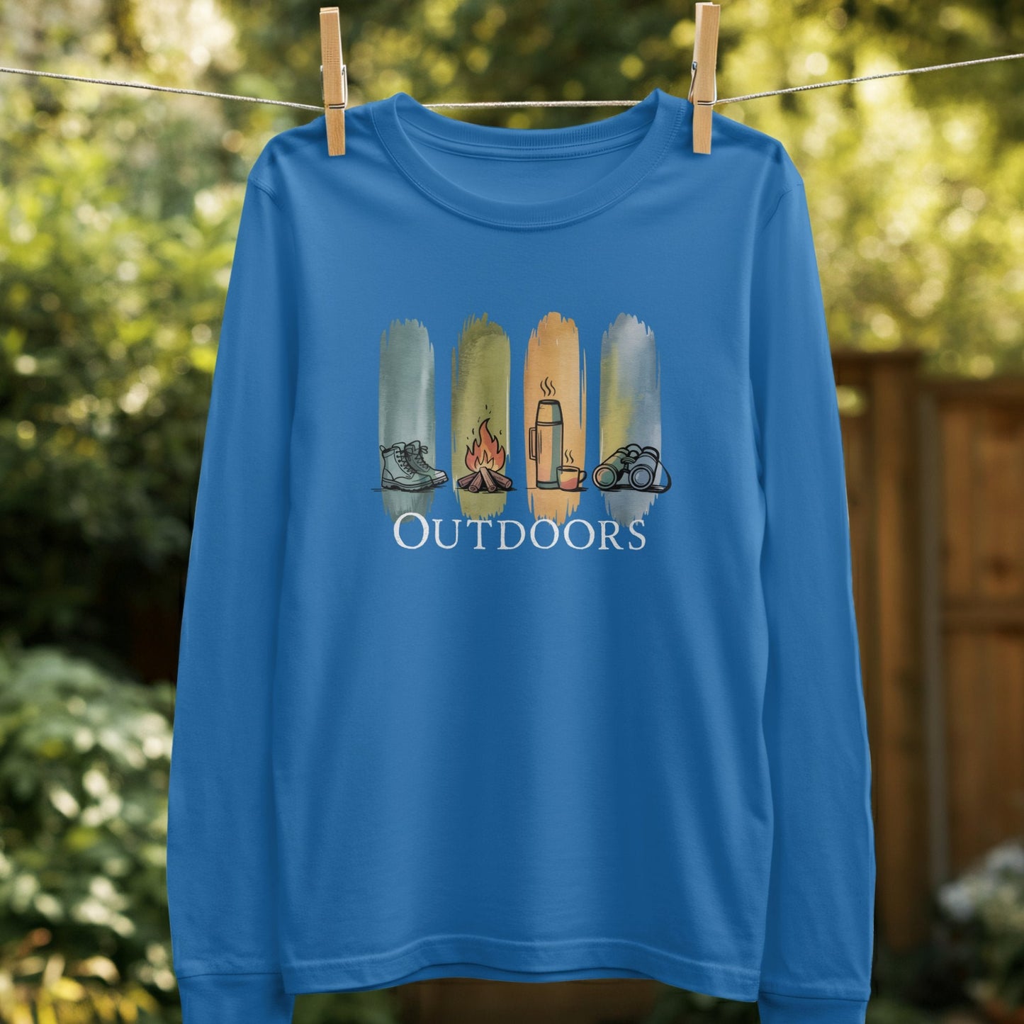 Outdoors Themed Graphic Long Sleeve T-Shirt product