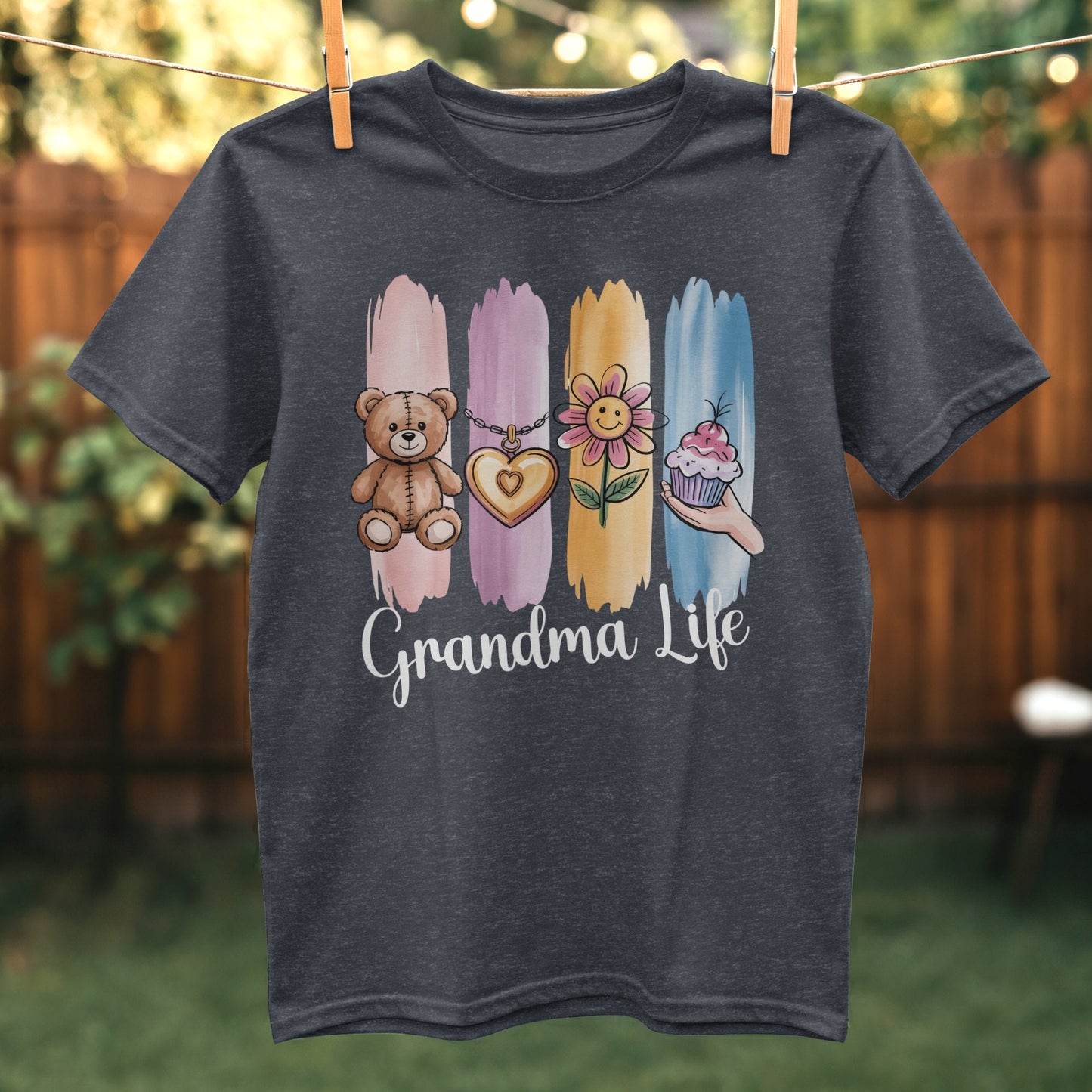 Grandma Life Teddy Heart Flower Cupcake Shirt product