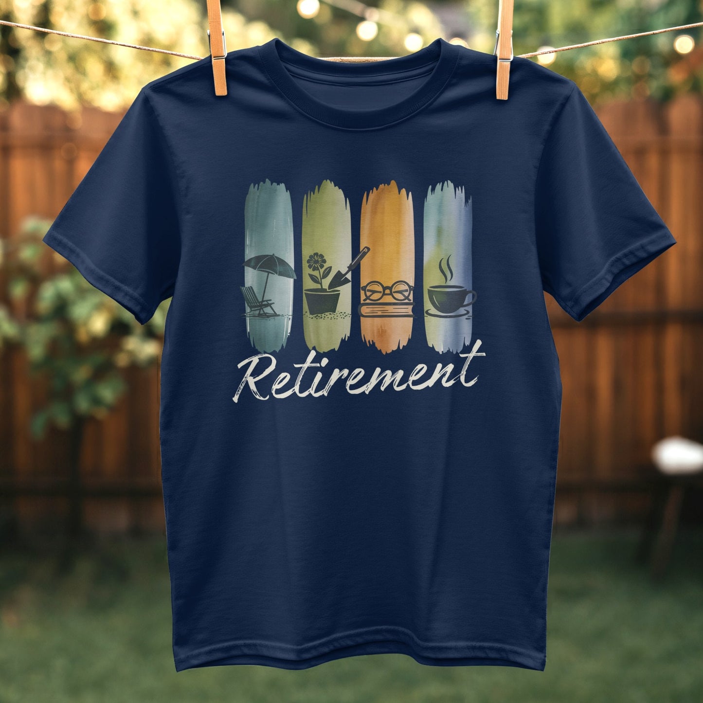 Retirement Design with Colorful Bars T-shirt product type
